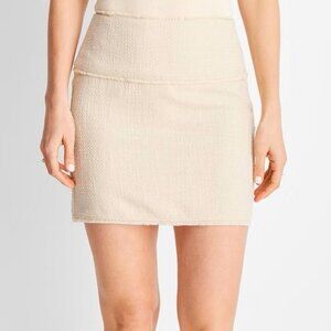 NWT Cream Boucle Frayed Edge Mini Skirt ~ Future Collective w/Jenny Lopez 8